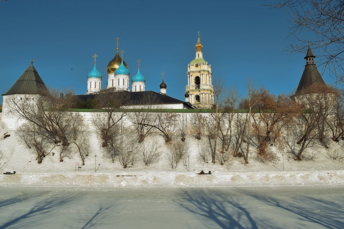 Вид на Новоспасский монастырь  со стороны Новоспасского пруда. - Татьяна Помогалова