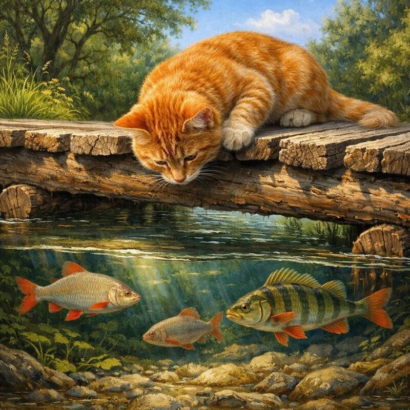 "Кот рыболов" - Денис Бочкарёв