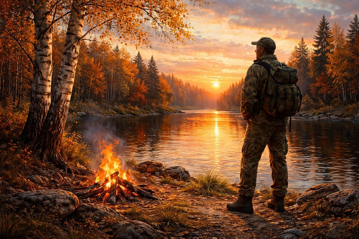 "Закат у реки" - Денис Бочкарёв