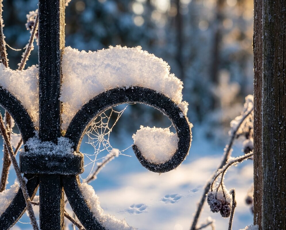 Решетка в снегу - Лилия 