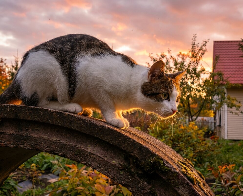 кот Мартин на закате - Лилия 