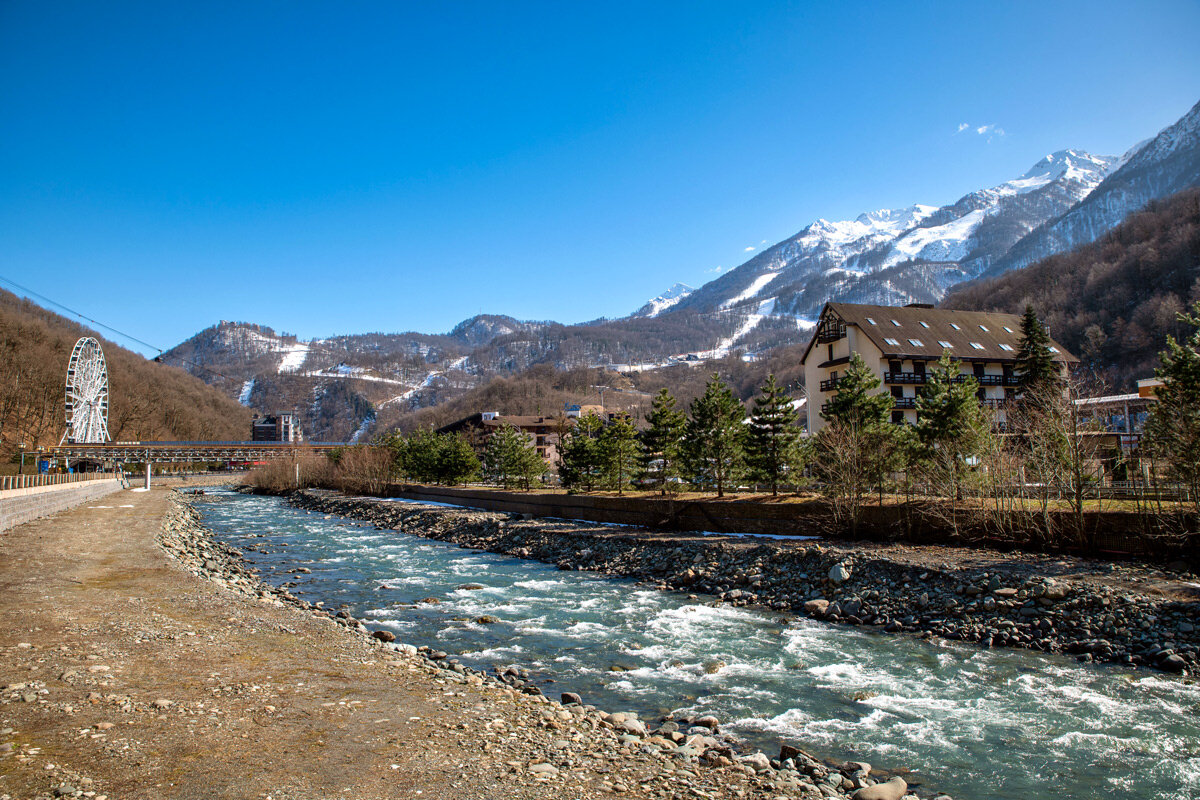 Река Мзымта, Красная Поляна, Сочи. - Дина Евсеева