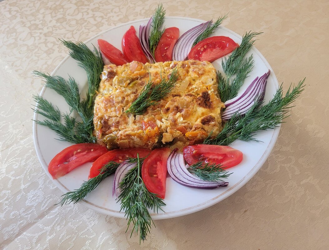 Камбала, запеченная с овощами - Галина Нестратова