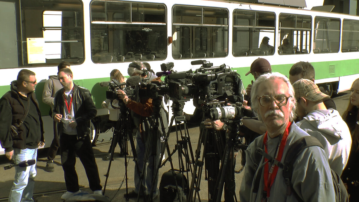 Москва. Парад трамваев 4 апреля 2026 года. - Игорь Олегович Кравченко Москва. Парад трамваев 4 апреля 2026 года. - Игорь Олегович Кравченко