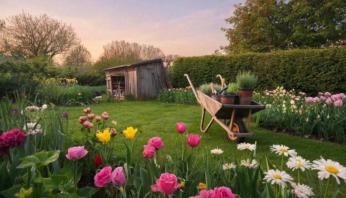 Цветы на даче. - МАРИЯ ПОПОВА