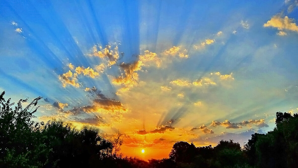 ПЕЙЗАЖ   С   СУМЕРЕЧНЫМИ   ЛУЧАМИ - Анатолий Малобродский