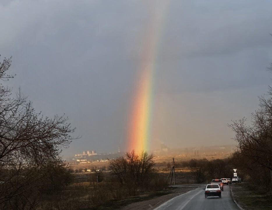 Радуга,а апреле. - Георгиевич 