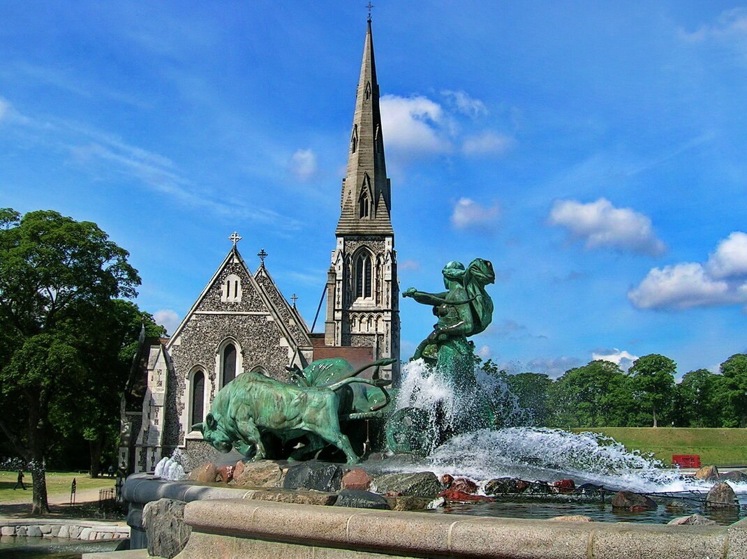 Фонтан Гефион и церковь Святого Албана - Анастасия Смирнова