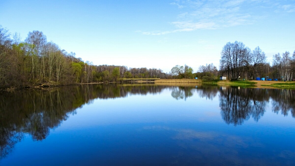 Пейзаж с мостом. - Милешкин Владимир Алексеевич 