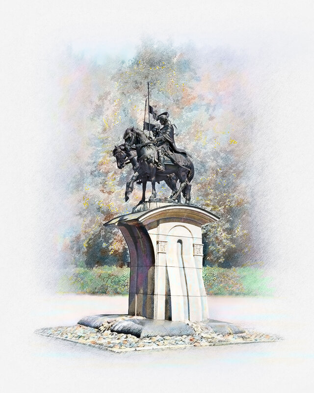 Дмитров.  Памятник Борису и Глебу. - В и т а л и й .... Л а б з о'в