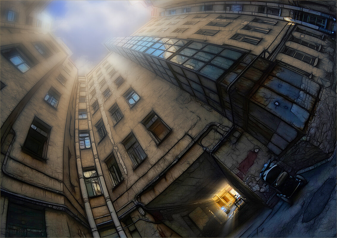 My magic Petersburg_00858_дворик на проспекте Римского-Корсакова, д. 3 - Станислав Лебединский