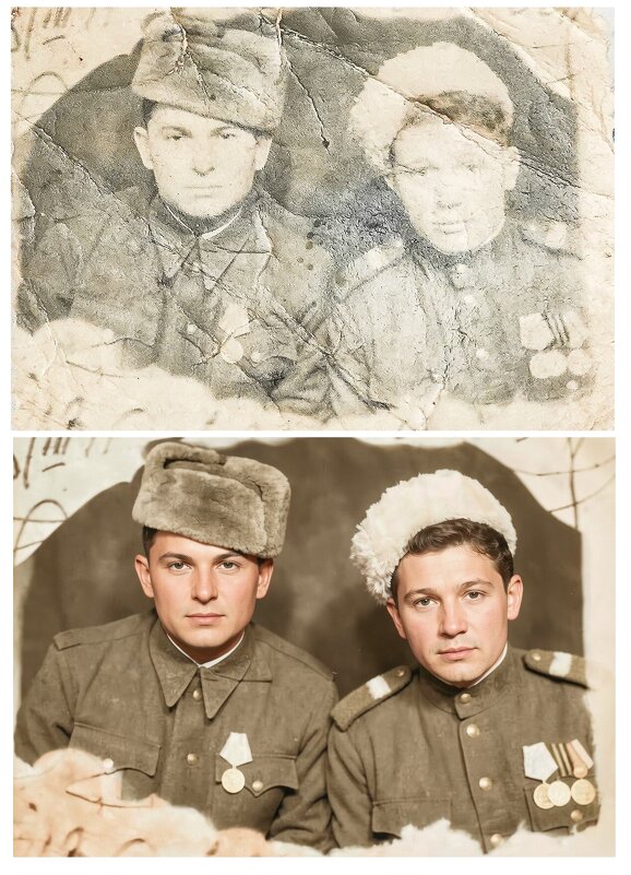 ИИ восстановил старую фотографию - Валерий Иванович