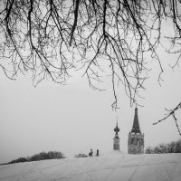 Суздаль. Зима. Башенки Никольской церкви. :: Вячеслав Колобовников