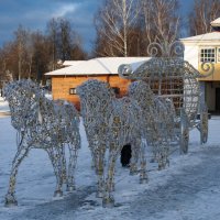 Новогодние праздники в Угличе. Инсталляция "Русская тройка" :: Gen 