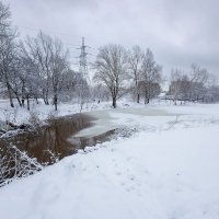 Зима на речке :: Александр Синдерёв