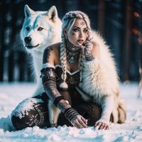 девушка с волком :: Vera