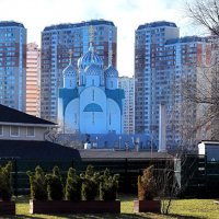 Собор Николая Чудотворца в Павшинской пойме. :: Татьяна Помогалова Собор Николая Чудотворца в Павшинской пойме. :: Татьяна Помогалова