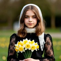 Девочка с нарциссами :: Сергей Кочнев