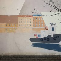 Граффити "Набережная реки Фонтанка" :: Наталья Герасимова Граффити "Набережная реки Фонтанка" :: Наталья Герасимова