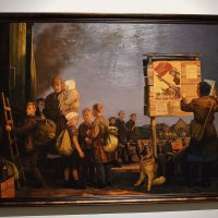 "Начало войны. Эвакуация." - Екатерина Соловьёва, 2021 год, холст, масло. :: Татьяна Помогалова "Начало войны. Эвакуация." - Екатерина Соловьёва, 2021 год, холст, масло. :: Татьяна Помогалова