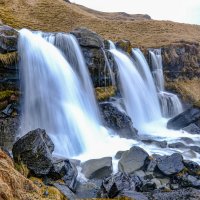 Нижняя часть водопада Merkjárfoss :: Георгий А