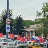 Колонна машин, пробег в Мариуполе :: Татьяна Пальчикова