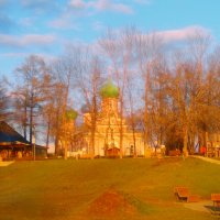 Весений вечер в летнем саду :: Сергей Кочнев Весений вечер в летнем саду :: Сергей Кочнев