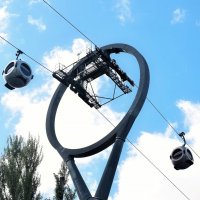 Канатная дорога «Воздушный трамвай» на ВДНХ. :: Татьяна Помогалова Канатная дорога «Воздушный трамвай» на ВДНХ. :: Татьяна Помогалова