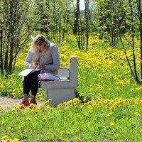 Среди одуванчиков... :: Мария Васильева Среди одуванчиков... :: Мария Васильева