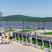 На набережной у Амура. :: Виктор Иванович Чернюк На набережной у Амура. :: Виктор Иванович Чернюк