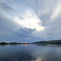 На закате дня... Грощовой Енисей батюшка. :: Любовь Иванова