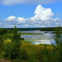 Ядрин. Река Сура (вид с городской набережной). :: Пётр Чернега