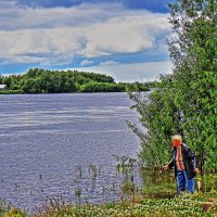 Июль...Утро рыбака на Юганской Оби! :: Владимир 