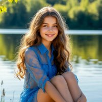 На берегу озера :: Сергей Кочнев