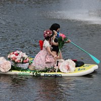 Костюмированный сап-фестиваль на Водоотводном канале в Москве :: Владимир59 