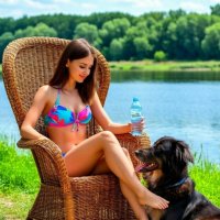 Летний день на реке :: Сергей Кочнев