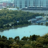 Останкинский пруд из кабины колеса обозрения на ВДНХ. . :: Татьяна Помогалова Останкинский пруд из кабины колеса обозрения на ВДНХ. . :: Татьяна Помогалова