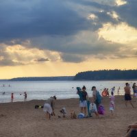 Вечер на пляже. :: Лилия *