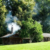 Деревенский пейзаж. :: Милешкин Владимир Алексеевич Деревенский пейзаж. :: Милешкин Владимир Алексеевич