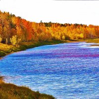 Сентябрь...Золотая осень на протоке Девкина! :: Владимир 