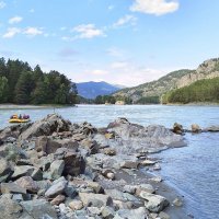 Рафтинг по Катуни . Алтай . :: Мила Бовкун Рафтинг по Катуни . Алтай . :: Мила Бовкун