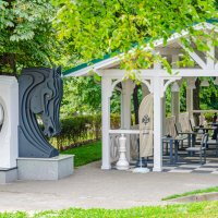 Шахматная беседка в Первомайском парке. город Курск :: Руслан Васьков