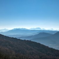 Вид с хребта Уна-Коз на горную часть Адыгеи. :: Дина Евсеева