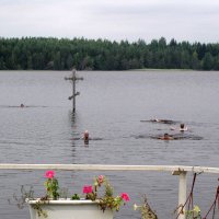 Святой крест на Дымском озере :: Александр Ильчевский Святой крест на Дымском озере :: Александр Ильчевский