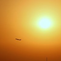 Самолёт и солнце. :: Александр Кондаков