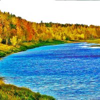 Золотая осень на протоке Девкина! :: Владимир 