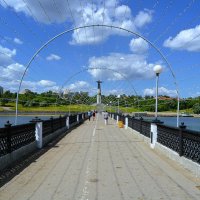 Чебоксары. Пешеходный мост Чебоксарского залива. :: Пётр Чернега