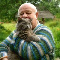 С котом Филей. :: Михаил Столяров С котом Филей. :: Михаил Столяров