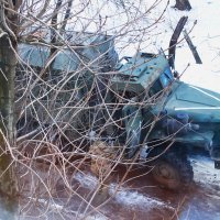 Самодельное бронирование на автомобиле в зоне СВО :: Александр Лычагин