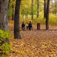 На осенней лавочке :: Александр Синдерёв На осенней лавочке :: Александр Синдерёв
